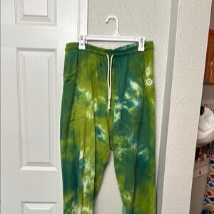 Tie-Dye Green Sweatpants